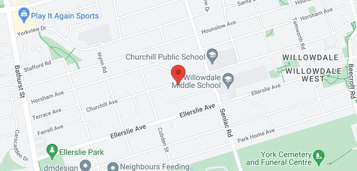 map of 225 CHURCHILL AVE
